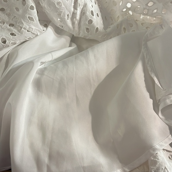 Maison Jules White Dress  Cut Out Lined  Waisted Sleeveless Sz S - Picture 8 of 11